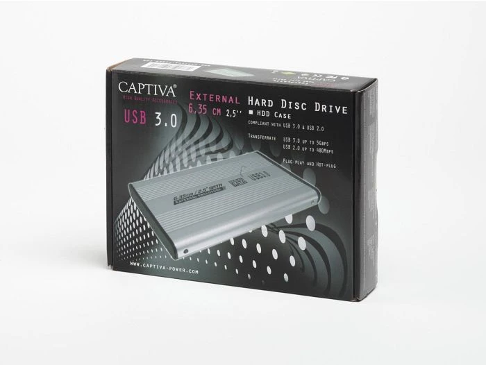 Captiva External Hard Disc Drive, USB 3.0 Micro-B