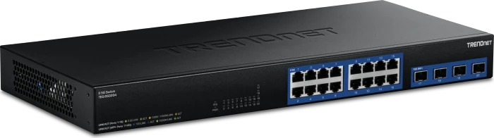 TRENDnet TEG-S Rackmount 2.5G Switch, 16x RJ-45, 4x SFP+