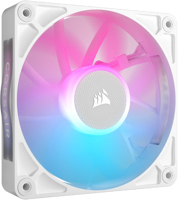 Corsair iCUE LINK RX120 RGB Starter Kit, weiß, LED-Steuerung, 120mm, 3er-Pack