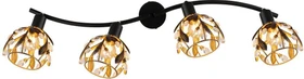 Globo Mika Spot 4-flammig gold/schwarz