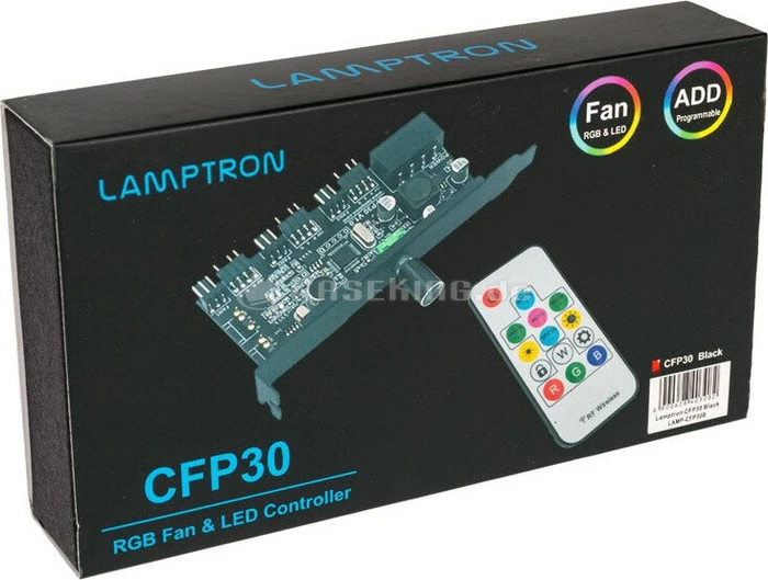 Lamptron CFP30, PCI-Slotblende, Licht- und Lüftersteuerung, 3-Kanal, schwarz