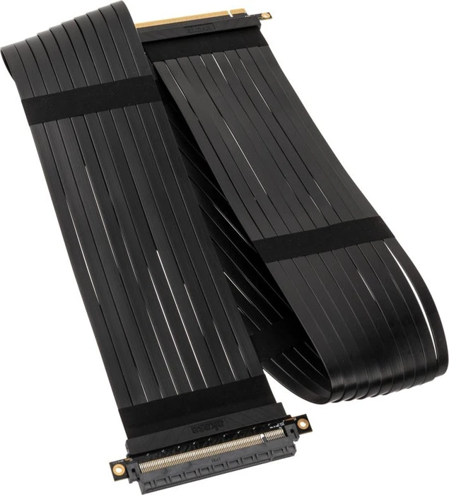 Akasa Riser Black X2 Mark IV Riser Card Cable, gerade, PCIe 3.0, 1m