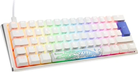 Ducky One 3 Mini PBT, LEDs RGB, Pure White, MX RGB RED, USB, DE