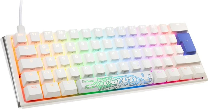 Ducky One 3 Mini PBT, LEDs RGB, Pure White, MX RGB RED, USB, DE