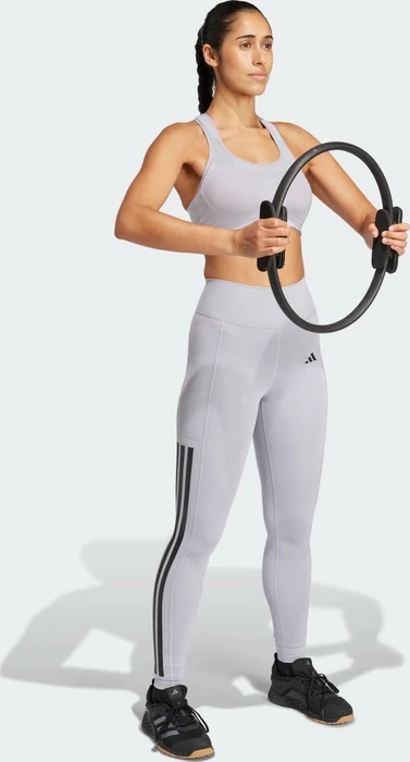 adidas Optime 3-Streifen Hose lang halo silver (Damen)