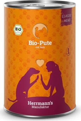 Herrmann's Manufaktur Bio-Pute mit Reis und Gemüse, 2.40kg (6x 400g)