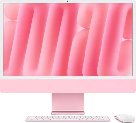 Apple iMac 24", Pink, M4 - 10 Core CPU / 10 Core GPU, 16GB RAM, 512GB SSD [2024] (MWV53D/A / Z1ER / Z1ES)