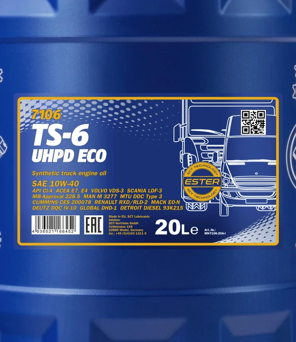Mannol TS-6 UHPD Eco 10W-40 20l