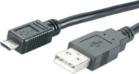 MediaRange Lade- und Datenkabel USB 2.0 auf Micro USB 2.0 B Stecker 1.2m schwarz