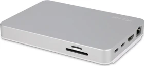 LMP USB-C DuoDock, 9-Port, 2x USB-C 3.0 [Buchse], silber (23790)