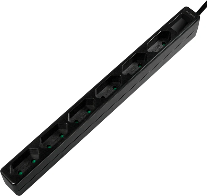 LogiLink Steckdosenleiste, 6-fach, Euro schmal, 1.5m, schwarz