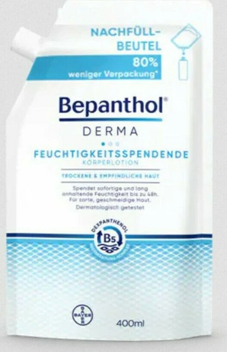 Bepanthol DERMA feuchtigkeitsspendende Körperlotion Refill, 400ml