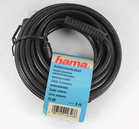 Hama Antennen-Kabel Koax-Stecker - Koax-Kupplung, 5m, 75dB (00029346)