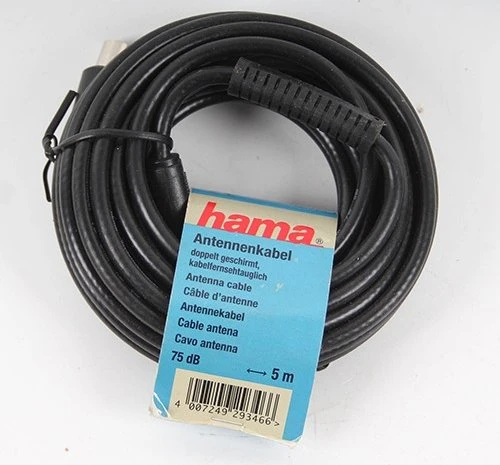 Hama Antennen-Kabel Koax-Stecker - Koax-Kupplung, 5m, 75dB