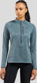 Odlo Tencia Mid Layer Half-Zip Funktionsshirt langarm provincial blue melange (Damen)