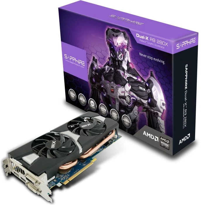 Sapphire Radeon R9 280X Dual-X OC, 3GB GDDR5, 2x DVI, HDMI, DP, full retail