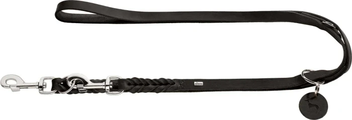 Hunter Verstellbare Führleine Solid Education, 18/250, 2.5m, schwarz