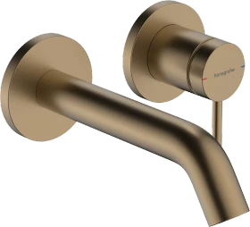 Hansgrohe Tecturis S Einhebel-Waschtischmischer Unterputz für Wandmontage EcoSmart+ mit Auslauf 16.5cm brushed bronze
