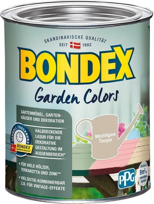 Bondex Garden Colors Lasur außen wohliges taupe, 750ml