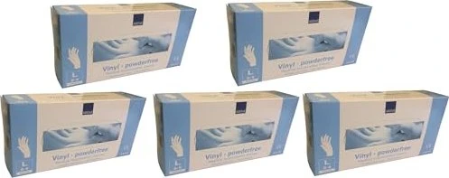 Abena Vinyl Einweghandschuhe L transparent, 100 Stück