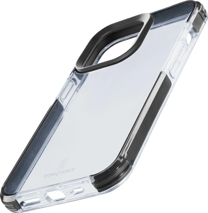 Cellularline Tetra Force Strong Guard für Apple iPhone 15 Pro transparent/schwarz