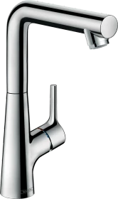 Hansgrohe Talis S Einhebel-Waschtischmischer 210 mit Schwenkauslauf und Zugstangen-Ablaufgarnitur chrom