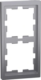 Merten System Design D-Life Rahmen, 2fach, edelstahl