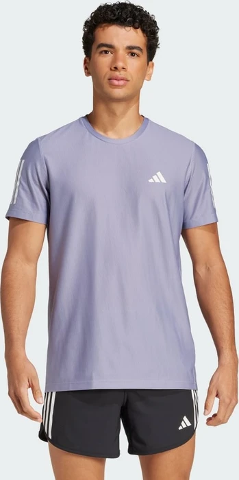 adidas Own The Run Laufshirt kurzarm silver violet (Herren)