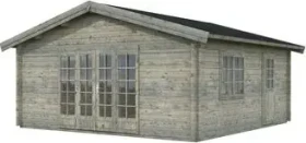 Palmako Irene 27.7m² Gartenhaus grau tauchgrundiert
