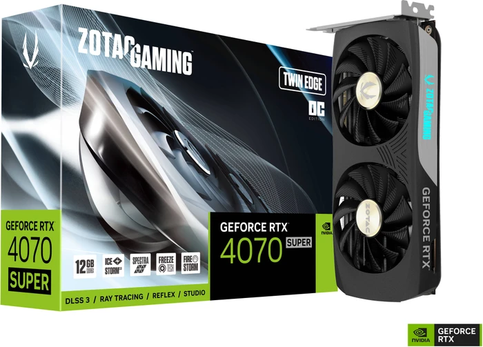 Zotac Gaming GeForce RTX 4070 SUPER Twin Edge OC, 12GB GDDR6X, HDMI, 3x DP