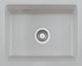 systemceram Kara 50 U/g Unterbau Becken mittig mit Ablauffernbedienung titan
