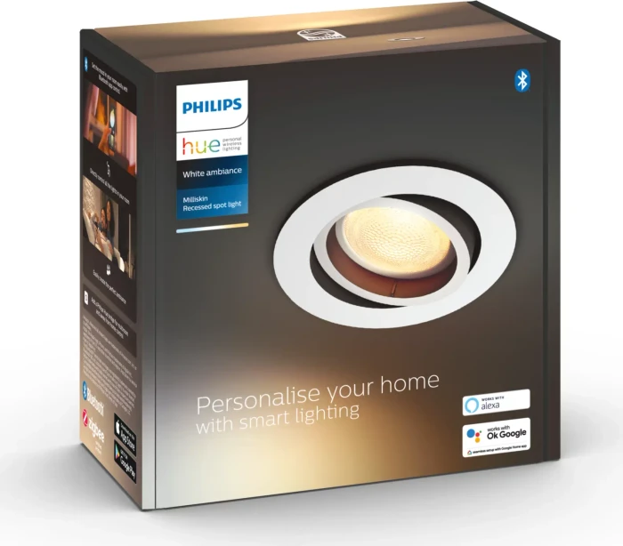 Philips Hue White Ambiance Milliskin Einbauleuchte Erweiterung rund weiß