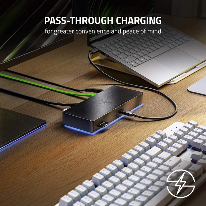 Razer Thunderbolt 4 Dock Chroma, schwarz, UK, Thunderbolt 4 [Buchse]