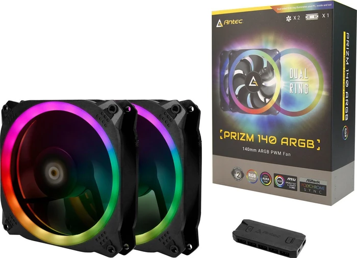 Antec Prizm 140 ARGB 2+C, LED-Steuerung, 140mm, 2er-Pack
