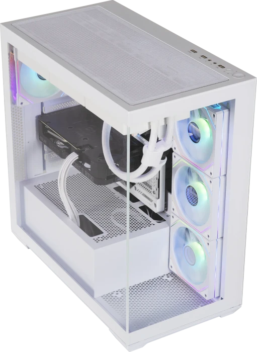 BitFenix CETO White, 4A, Lüfter LED ARGB, Glasfenster