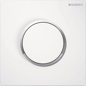 Geberit Urinalsteuerung mit pneumatischer Spülauslösung, Typ 10 Betätigungsplatte mattchrom-lackiert, easy-to-clean-beschichtet/hochglanz-verchromt