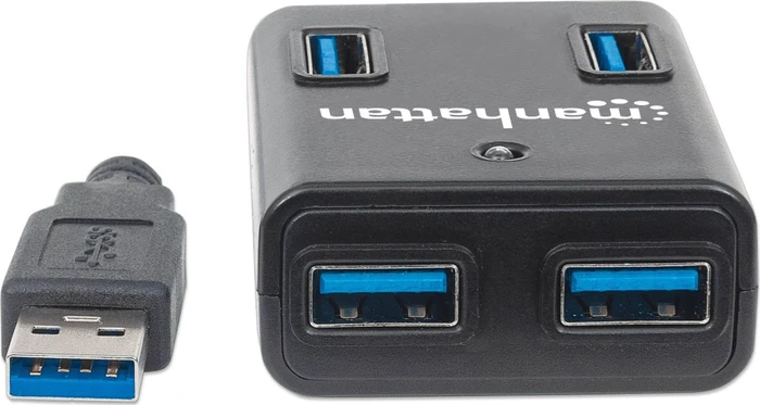 Manhattan USB-Hub, 4x USB-A 3.0, USB-A 3.0 [Stecker]
