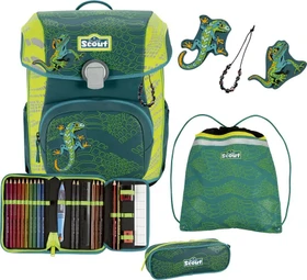 Scout Neo Superflash Extreme Lizard Schultaschen-Set, 4-tlg.