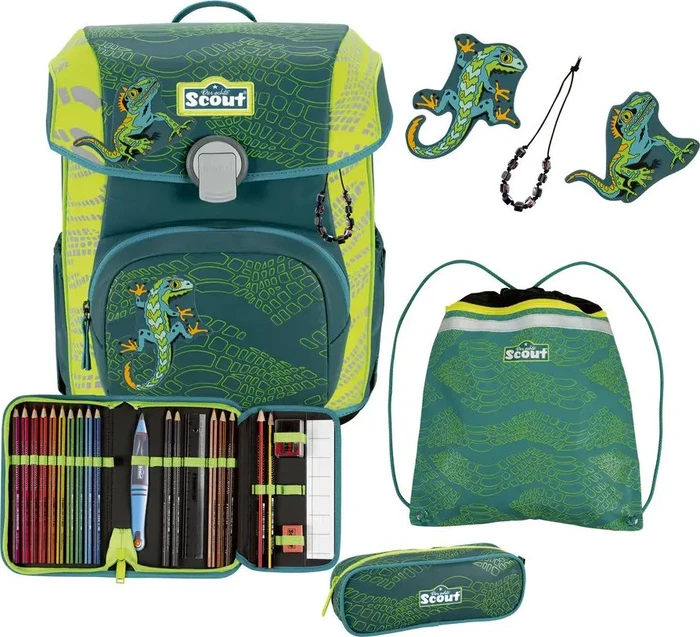 Scout Neo Superflash Extreme Lizard Schultaschen-Set, 4-tlg.