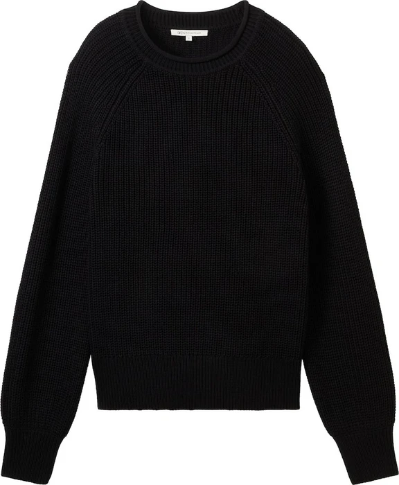Tom Tailor Strickpullover mit leichten Ballonärmeln Strickpullover (Damen)