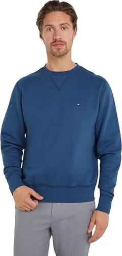 Tommy Hilfiger Rundhals Fleece Sweatshirt aegean sea (Herren)