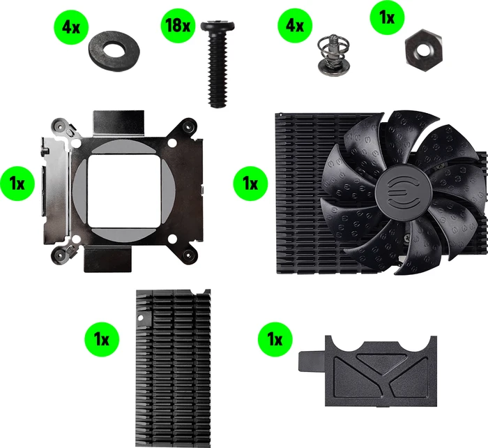 EVGA GeForce RTX 2080 Ti XC/XC2/FE Hybrid Kit, RGB