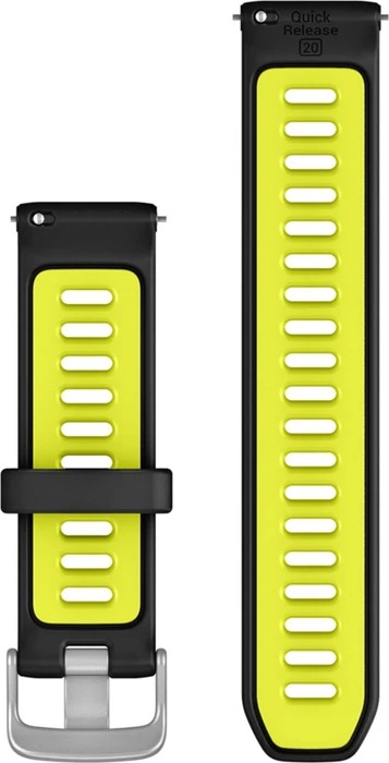 Garmin Schnellwechsel Ersatzarmband 20mm Silikon black/amp yellow