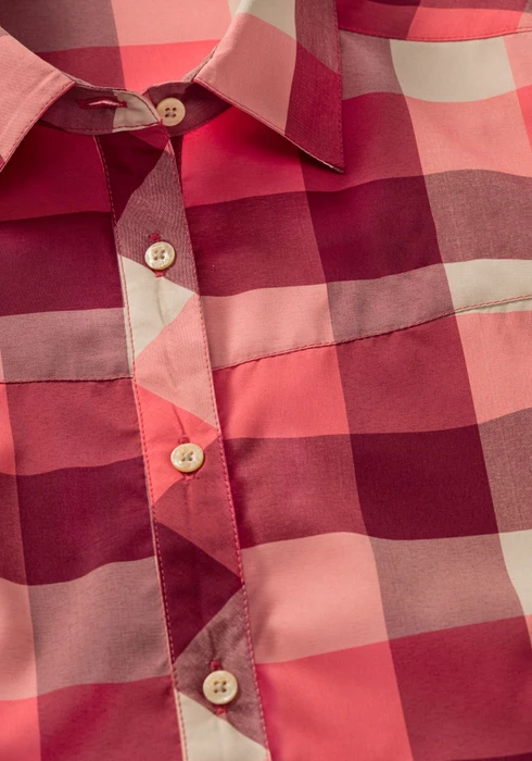 Maier Sports Kendra Hemd langarm red check (Damen)