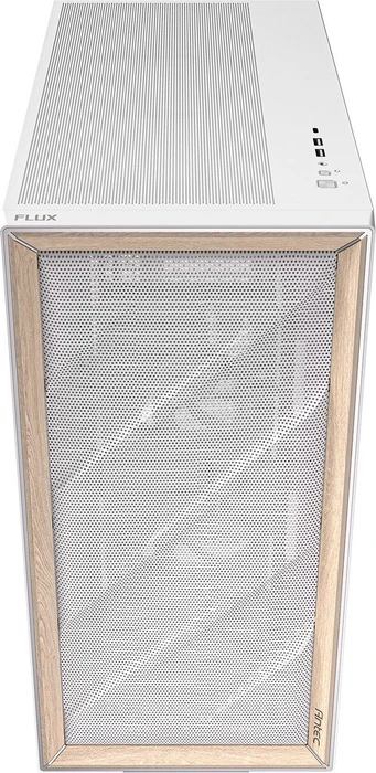Antec Flux, weiß/braun, Glasfenster