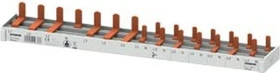 Siemens Stiftsammelschiene kompakt, 10mm2 Anschluss: 3p/N (FI N-rechts) 1x FI 4-pol + 1x LS 3-pol + 7x Kompaktgerät 1 TE berührungssicher 14 TE schneidbar