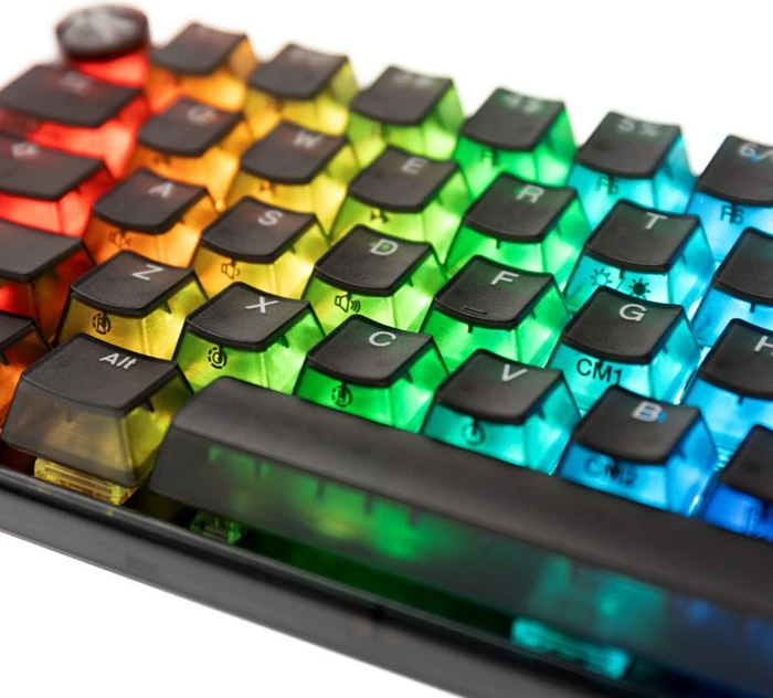Ducky One 3 Mini PBT, LEDs RGB, Aura Black, MX SILENT RGB RED, USB, US