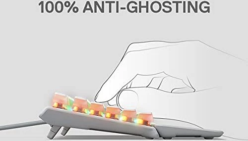SteelSeries Apex 7 TKL Ghost, weiß, SteelSeries QX2 RED, USB, US