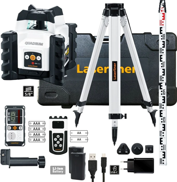 Laserliner Quadrum Compact 210S Set Akku-Rotationslaser inkl. Koffer + Akku 2.6Ah