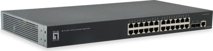 LevelOne GTL Kilby Rackmount Gigabit Managed Switch, 24x RJ-45, 2x SFP+